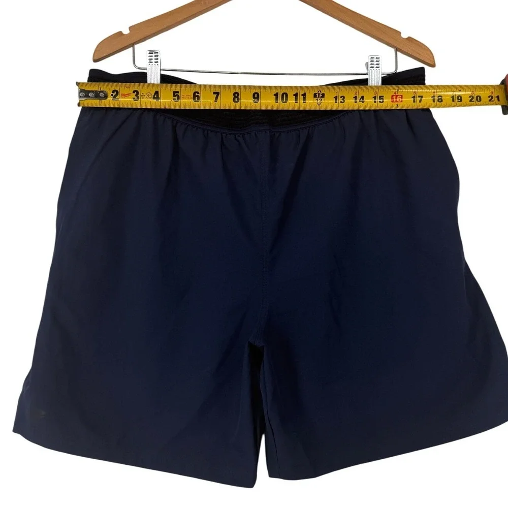 Fabletics Mens Fundamental Shorts 7 Inch Lined Navy Blue XL New With Tags